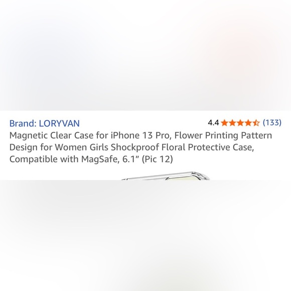 Vibrant Floral iPhone 13 Pro Max Case - Green and Pink - Picture 2 of 3